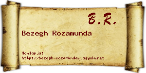 Bezegh Rozamunda névjegykártya